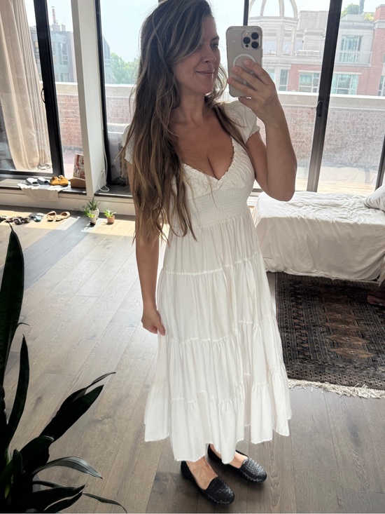 Dresses & Skirts - Danielle Bernstein Cotton Smocked Midi Dress